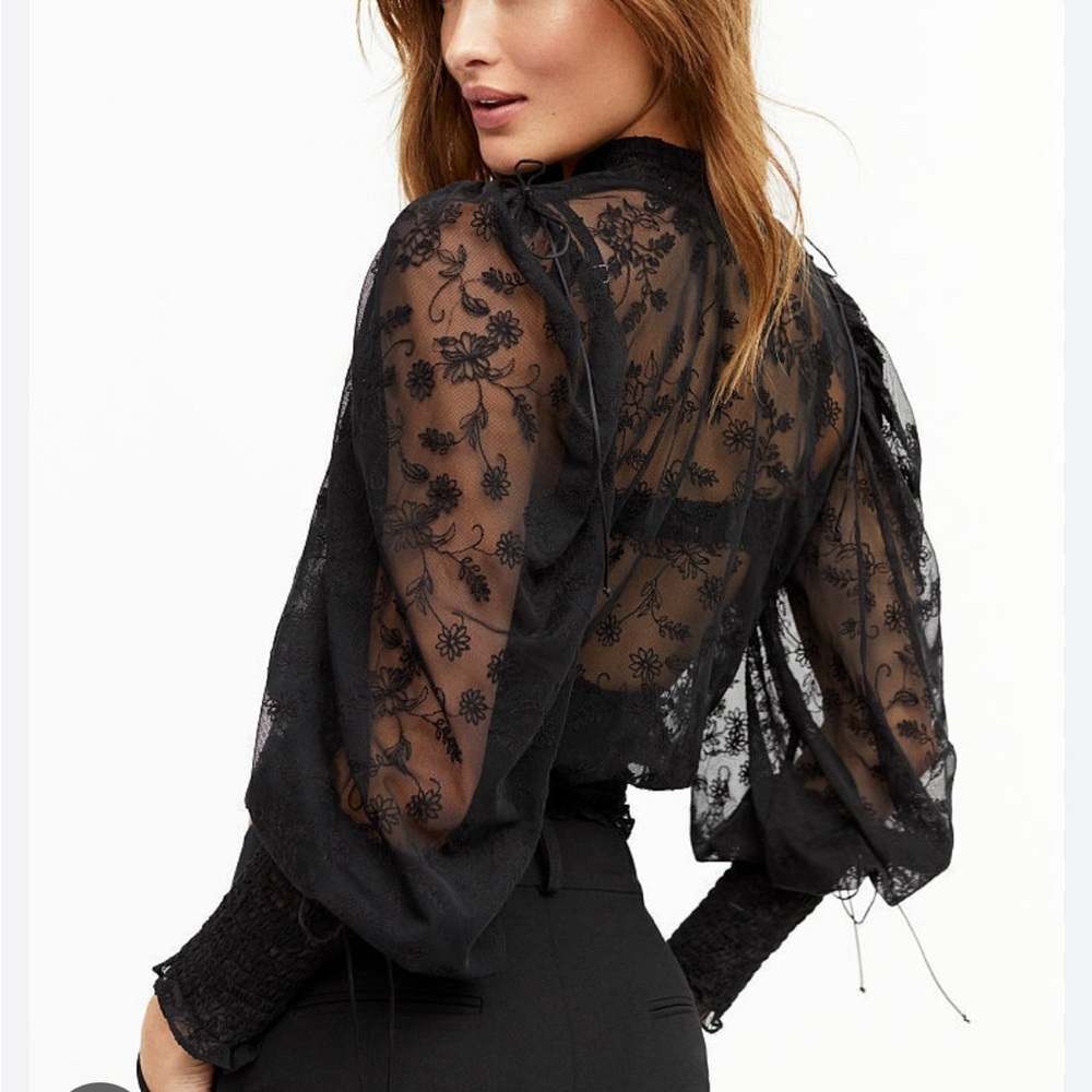 For Love & Lemons Midnight black lace top, size XS - Picture 8 of 8